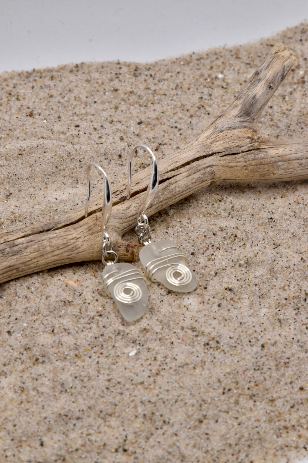Ohrringe Seeglas Schmuckdraht