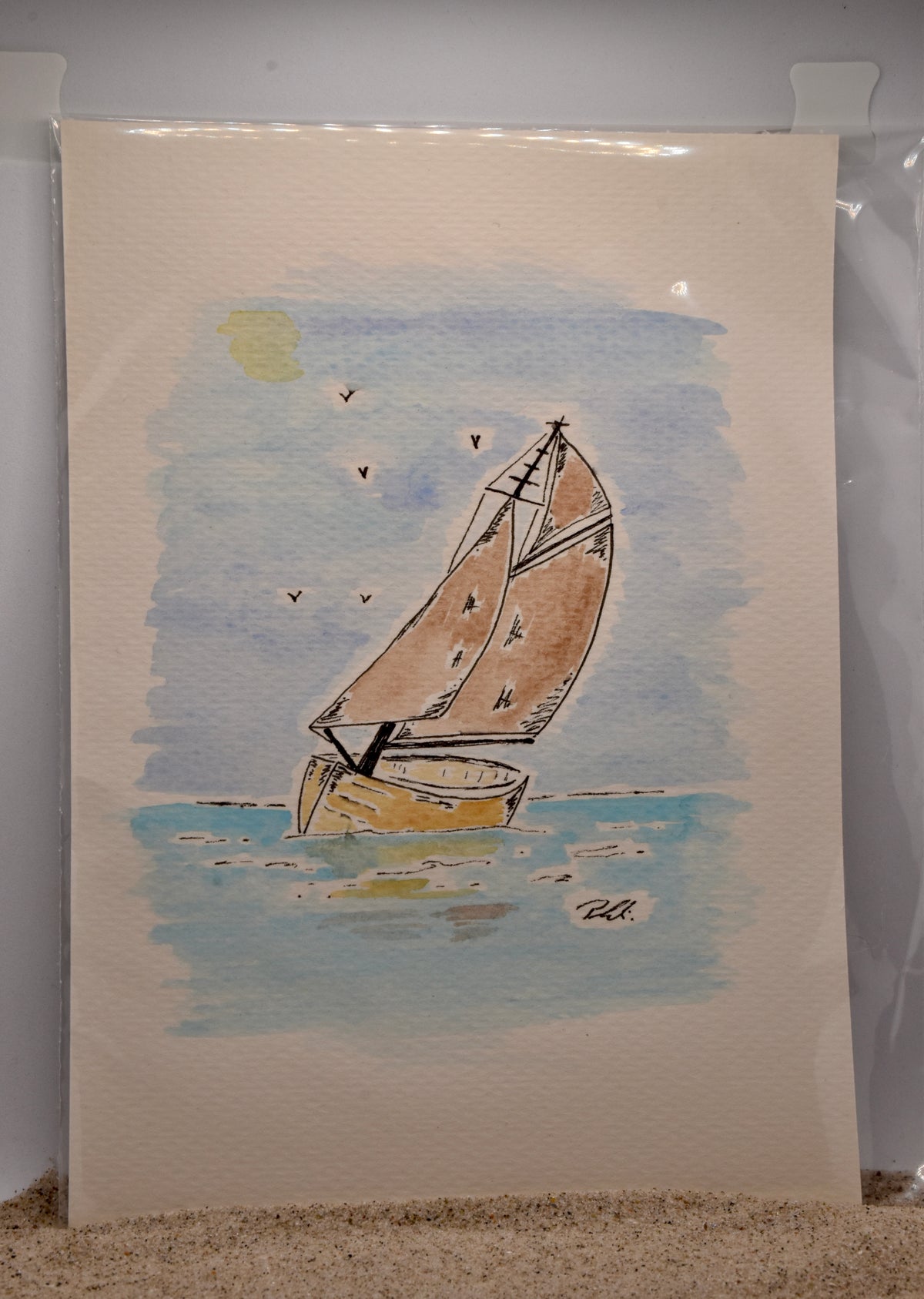 Aquarell Zeesboote Original