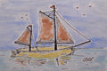 Aquarell Zeesboote Original