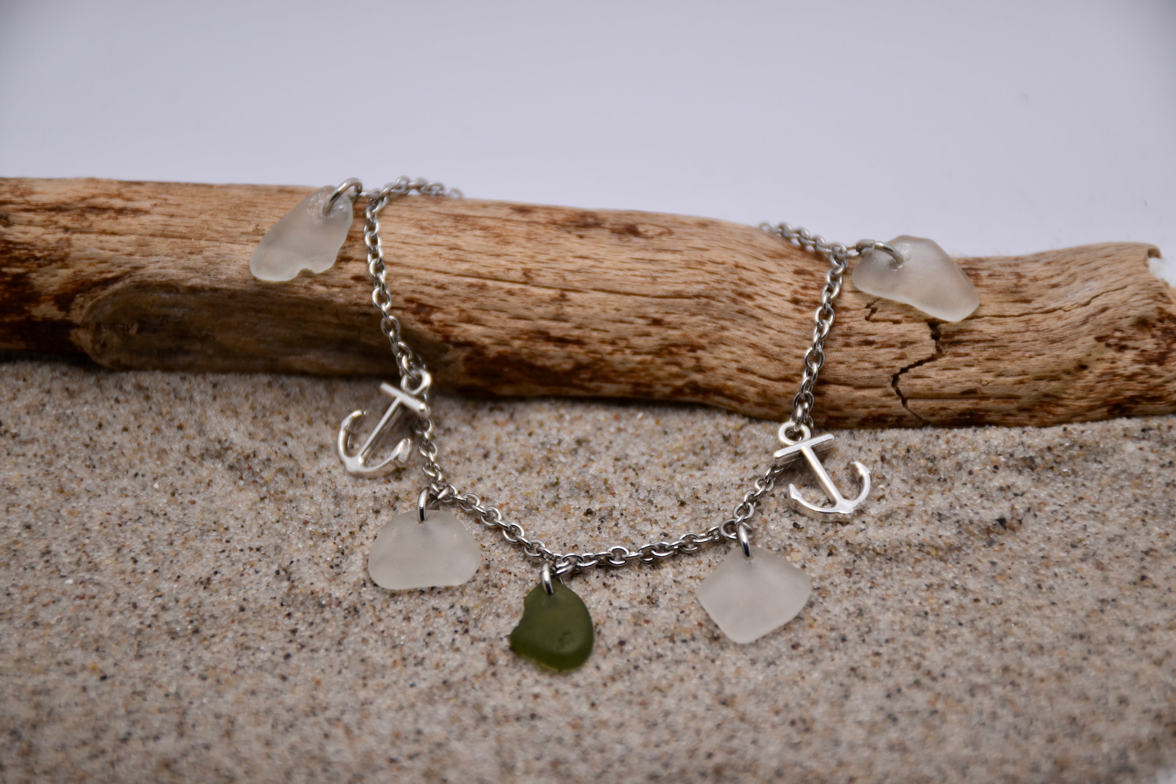Armband - Seeglas - Edelstahl