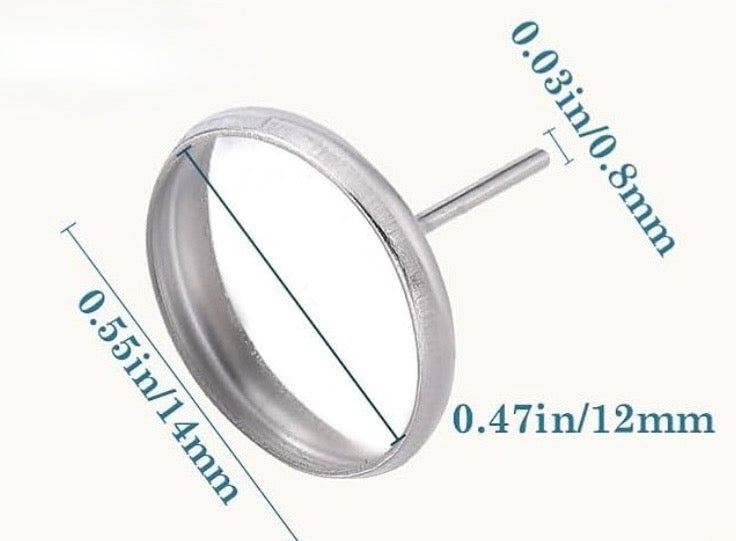 Ohrstecker mit Seeglas